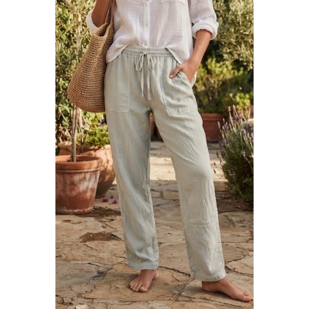 Billabong Womens Light Blue Drawstring Elastic Waist Beach Pants Size Medium